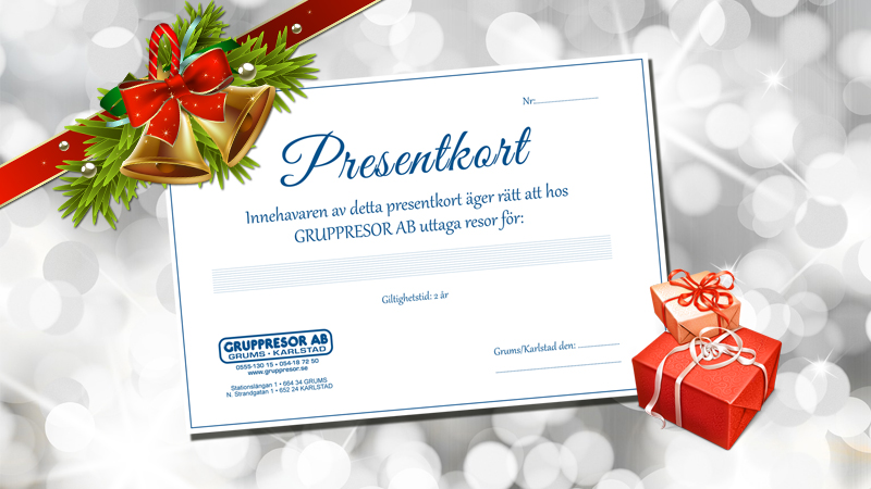 bild p� presentkort som julklappstipsjulklapp