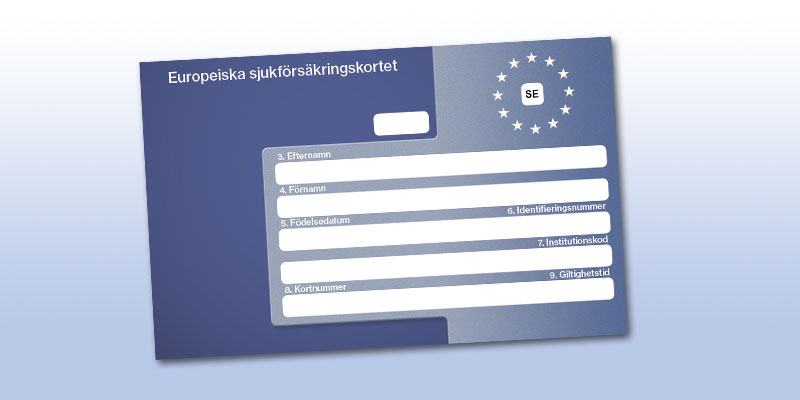 Europeiska sjukförsäkringskortet Bild på Europeiska sjukförsäkringskortet