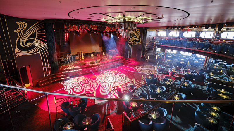NAttklubben Starlight, Baltic Queen Nattklubben Starlight, scenen och sittplatser.